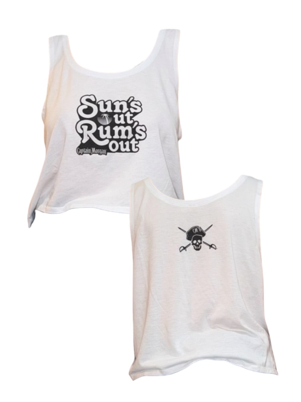 White Sun’s Out Rum’s Out Captain Morgan Tank Top
